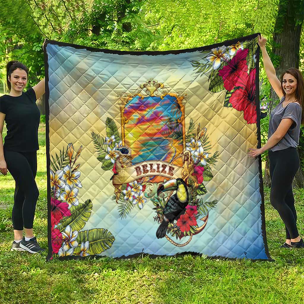 Belize Toucan Quilt Belizean Pride Retro Style