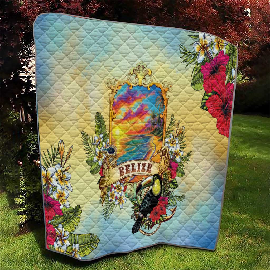 Belize Toucan Quilt Belizean Pride Retro Style