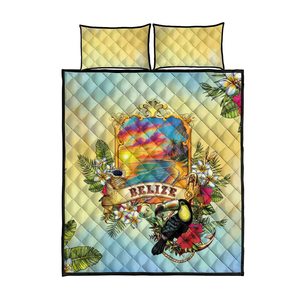 Belize Toucan Quilt Bed Set Belizean Pride Retro Style