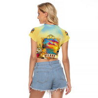 Belize Toucan Raglan Cropped T Shirt Belizean Pride Retro Style
