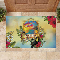 Belize Toucan Rubber Doormat Belizean Pride Retro Style