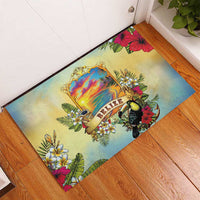 Belize Toucan Rubber Doormat Belizean Pride Retro Style