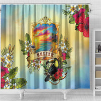 Belize Toucan Shower Curtain Belizean Pride Retro Style