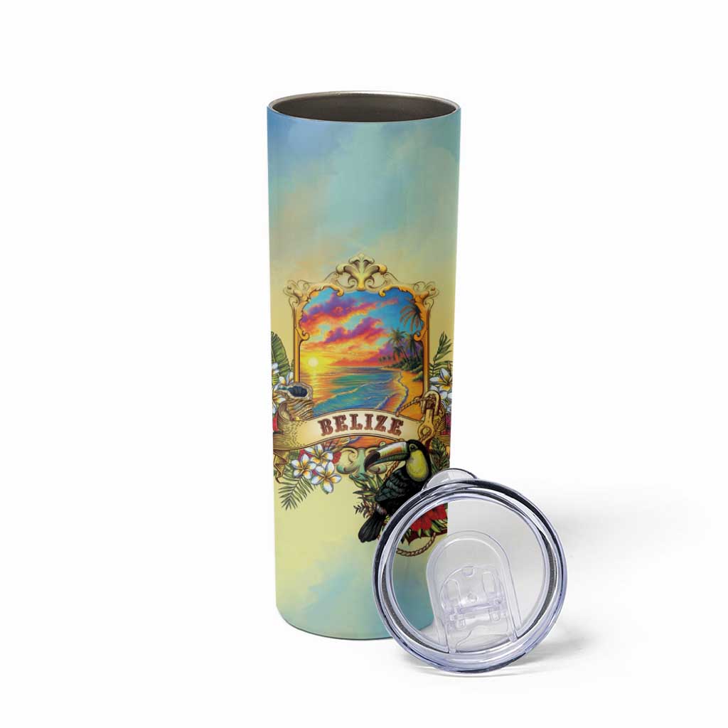 Belize Toucan Skinny Tumbler Belizean Pride Retro Style
