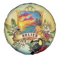 Belize Toucan Spare Tire Cover Belizean Pride Retro Style