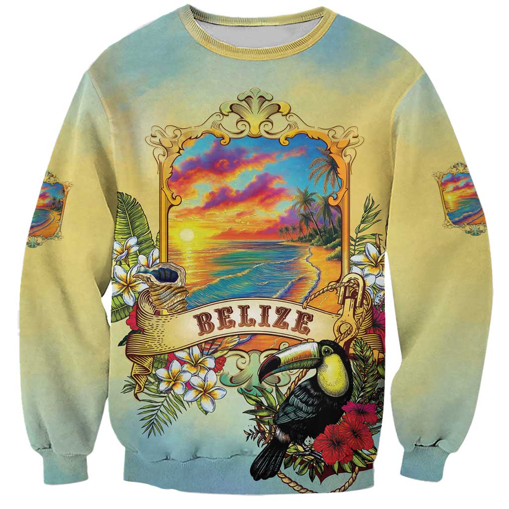 Belize Toucan Sweatshirt Belizean Pride Retro Style