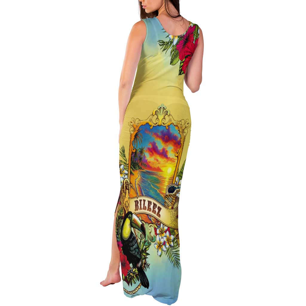 Belize Toucan Tank Maxi Dress Belizean Pride Retro Style