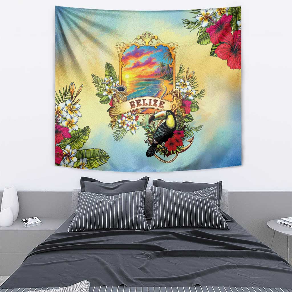 Belize Toucan Tapestry Belizean Pride Retro Style