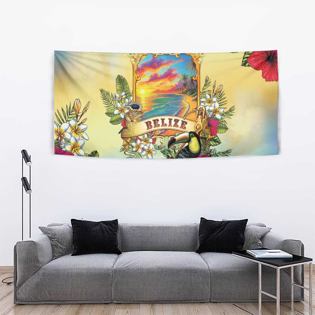 Belize Toucan Tapestry Belizean Pride Retro Style