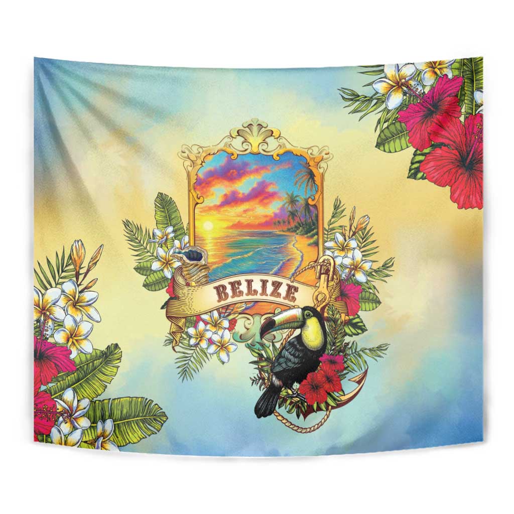 Belize Toucan Tapestry Belizean Pride Retro Style