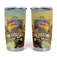 Belize Toucan Tumbler Cup Belizean Pride Retro Style