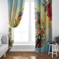 Belize Toucan Window Curtain Belizean Pride Retro Style
