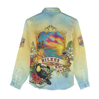 Belize Toucan Women Casual Shirt Belizean Pride Retro Style