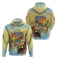Belize Toucan Zip Hoodie Belizean Pride Retro Style