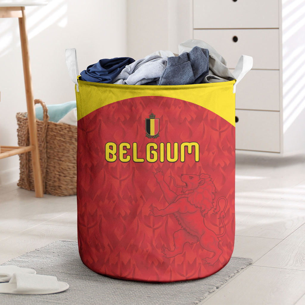 Belgium Football 2026 Laundry Basket Belgian Lion Sporty Style