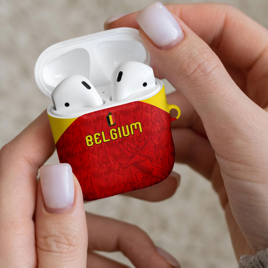 Belgium Football 2026 AirPods Case Belgian Lion Sporty Style