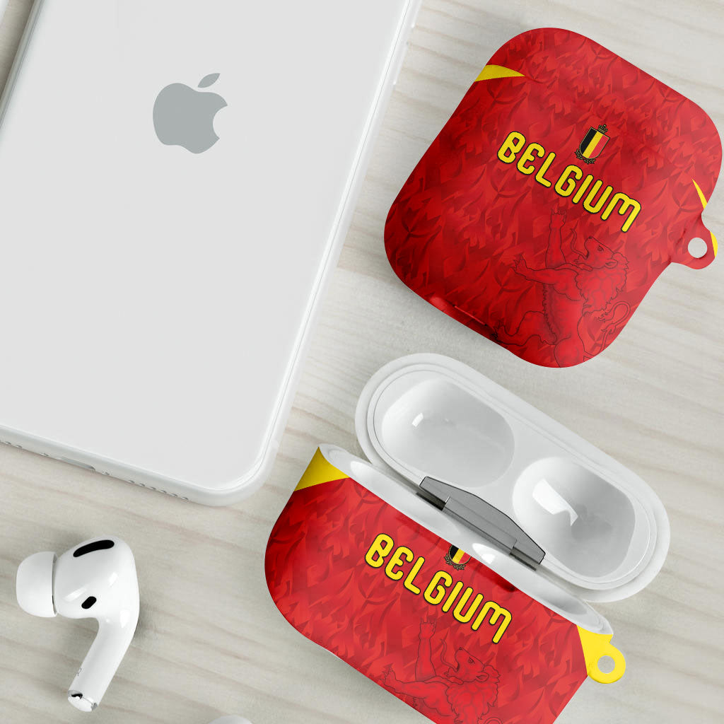 Belgium Football 2026 AirPods Case Belgian Lion Sporty Style