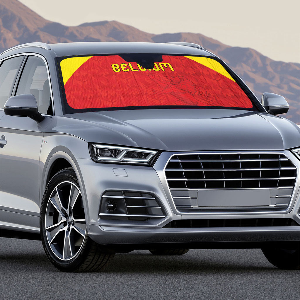 Belgium Football 2026 Auto Sun Shade Belgian Lion Sporty Style