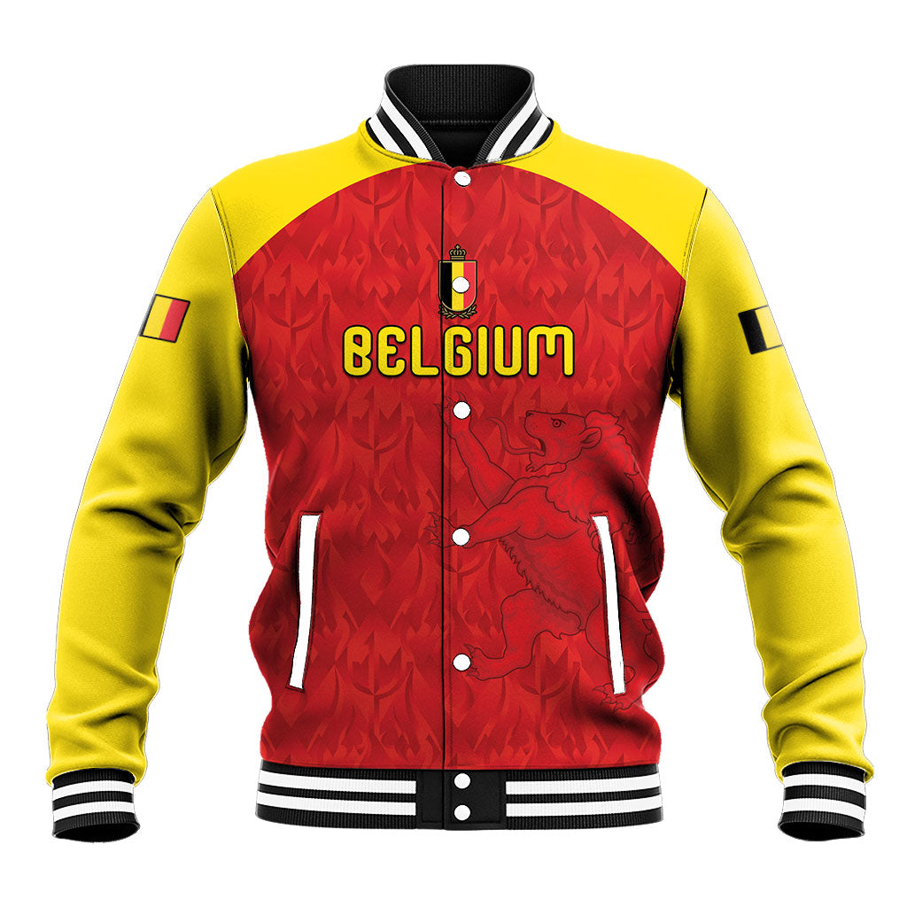 Custom Belgium Football 2026 Baseball Jacket Belgian Lion Sporty Style