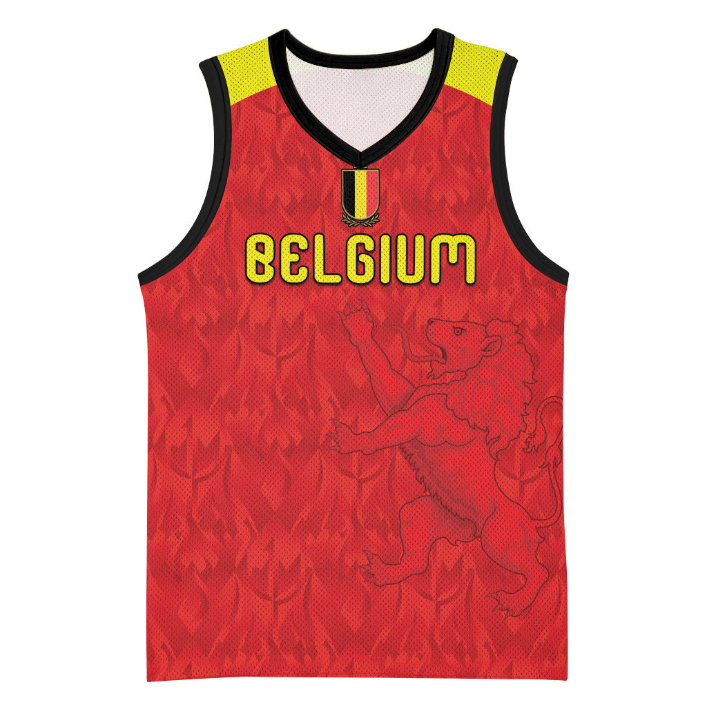 Custom Belgium Football 2026 Basketball Jersey Belgian Lion Sporty Style