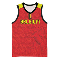 Custom Belgium Football 2026 Basketball Jersey Belgian Lion Sporty Style