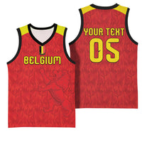 Custom Belgium Football 2026 Basketball Jersey Belgian Lion Sporty Style