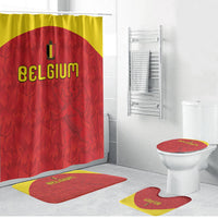 Belgium Football 2026 Bathroom Set Belgian Lion Sporty Style