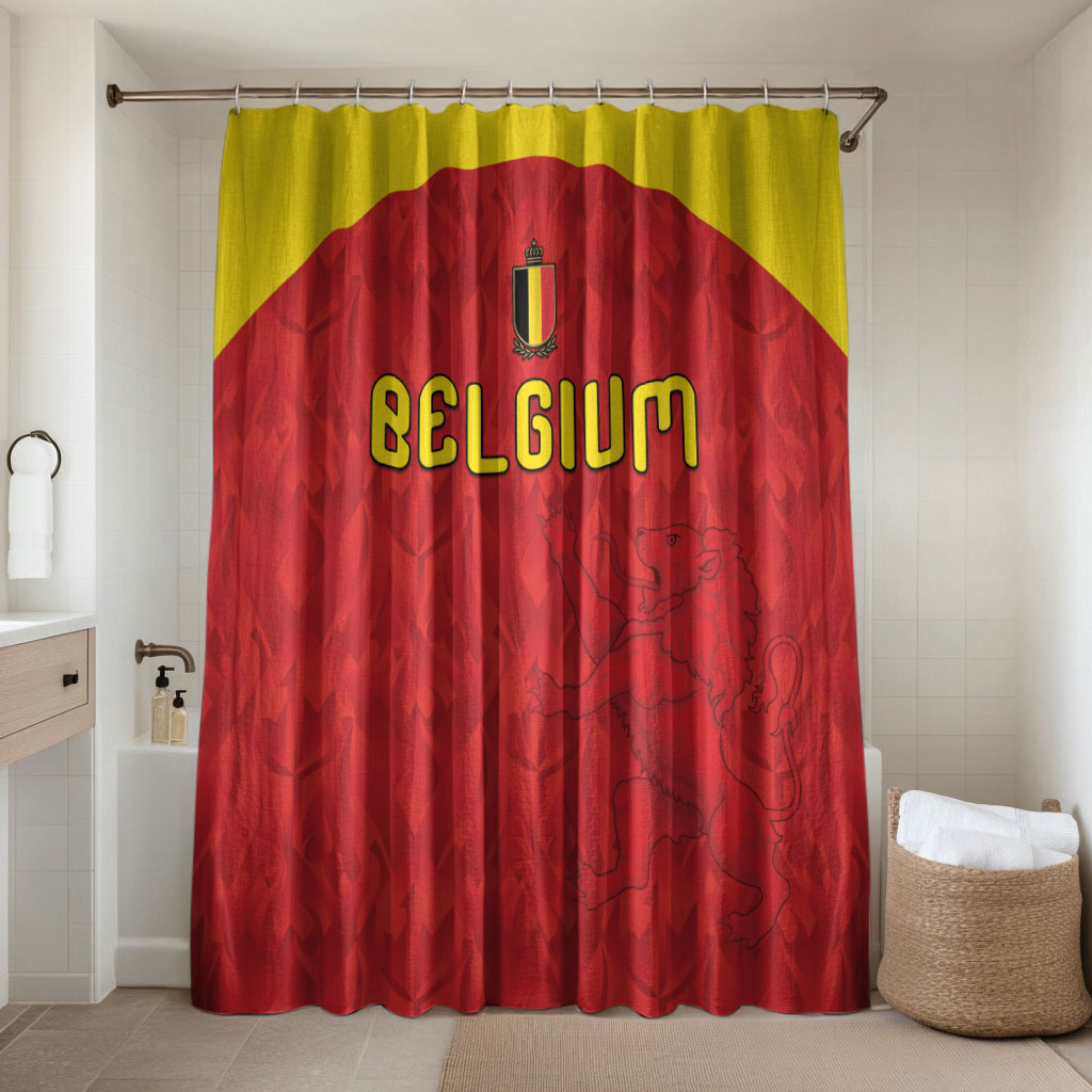 Belgium Football 2026 Bathroom Set Belgian Lion Sporty Style