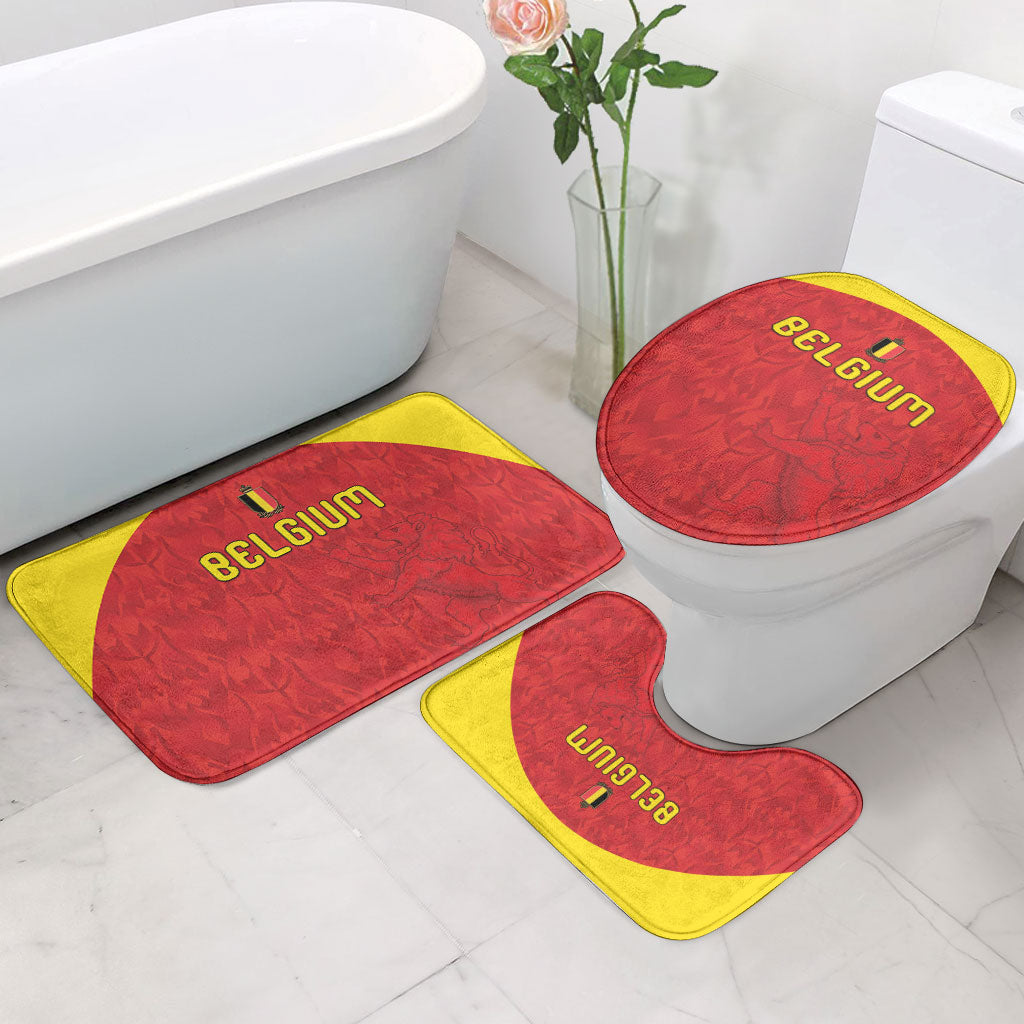 Belgium Football 2026 Bathroom Set Belgian Lion Sporty Style