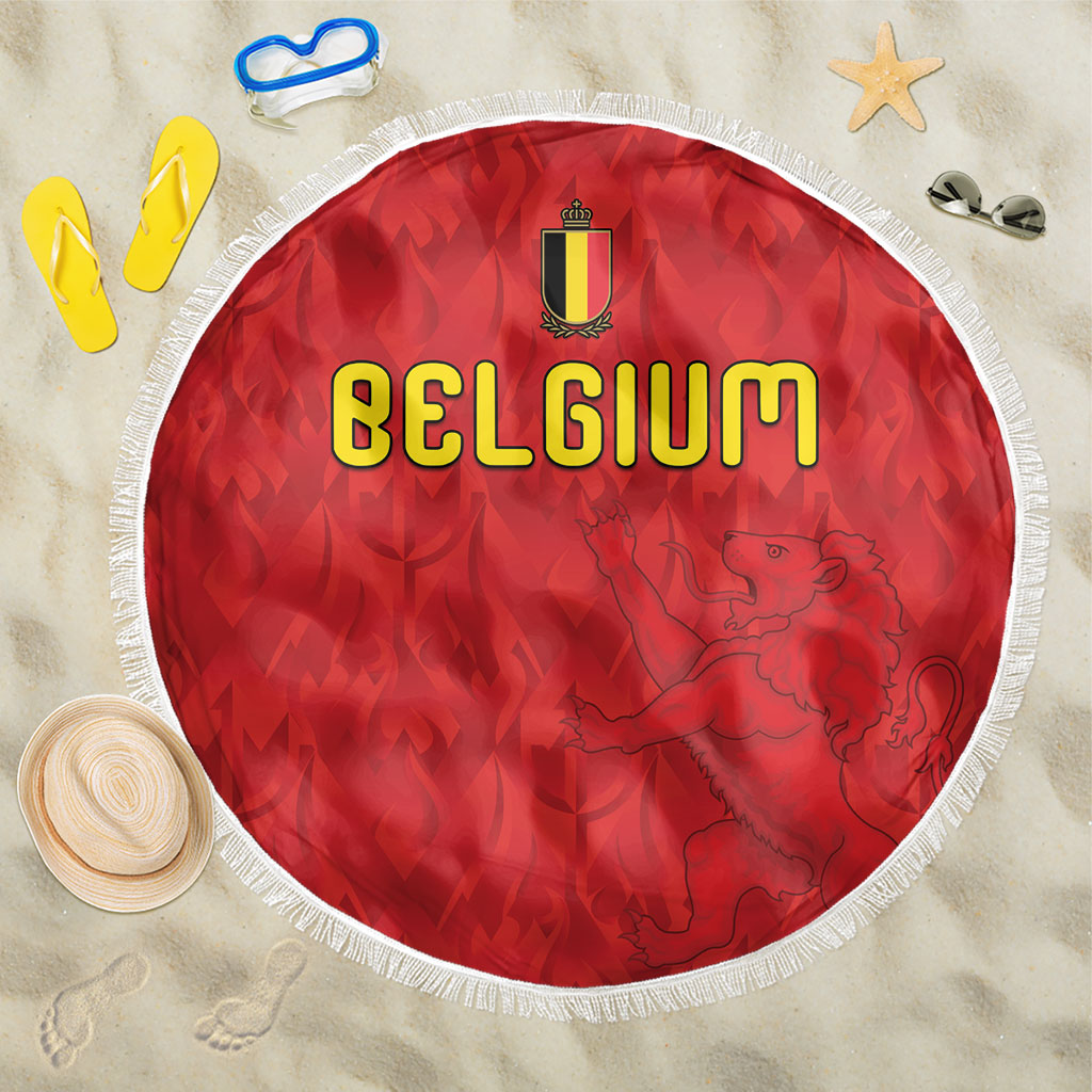 Belgium Football 2026 Beach Blanket Belgian Lion Sporty Style