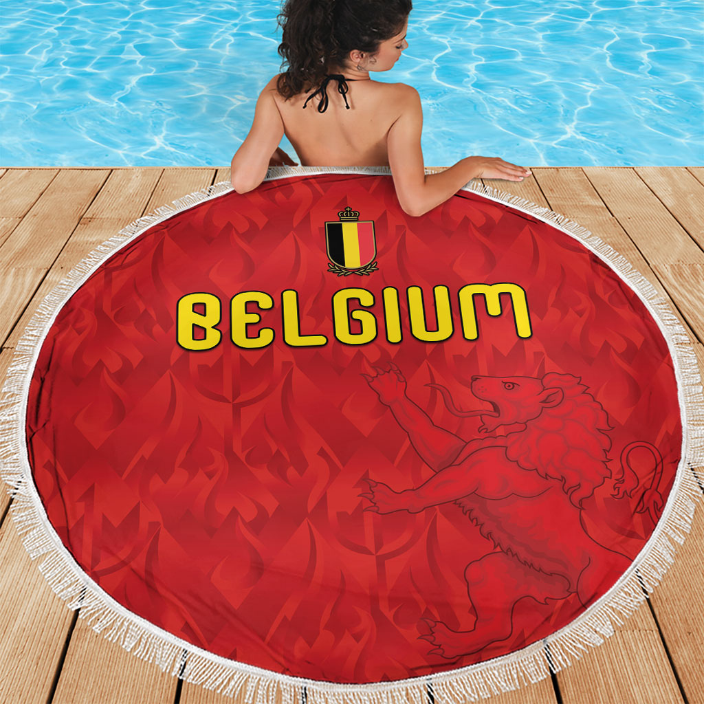 Belgium Football 2026 Beach Blanket Belgian Lion Sporty Style