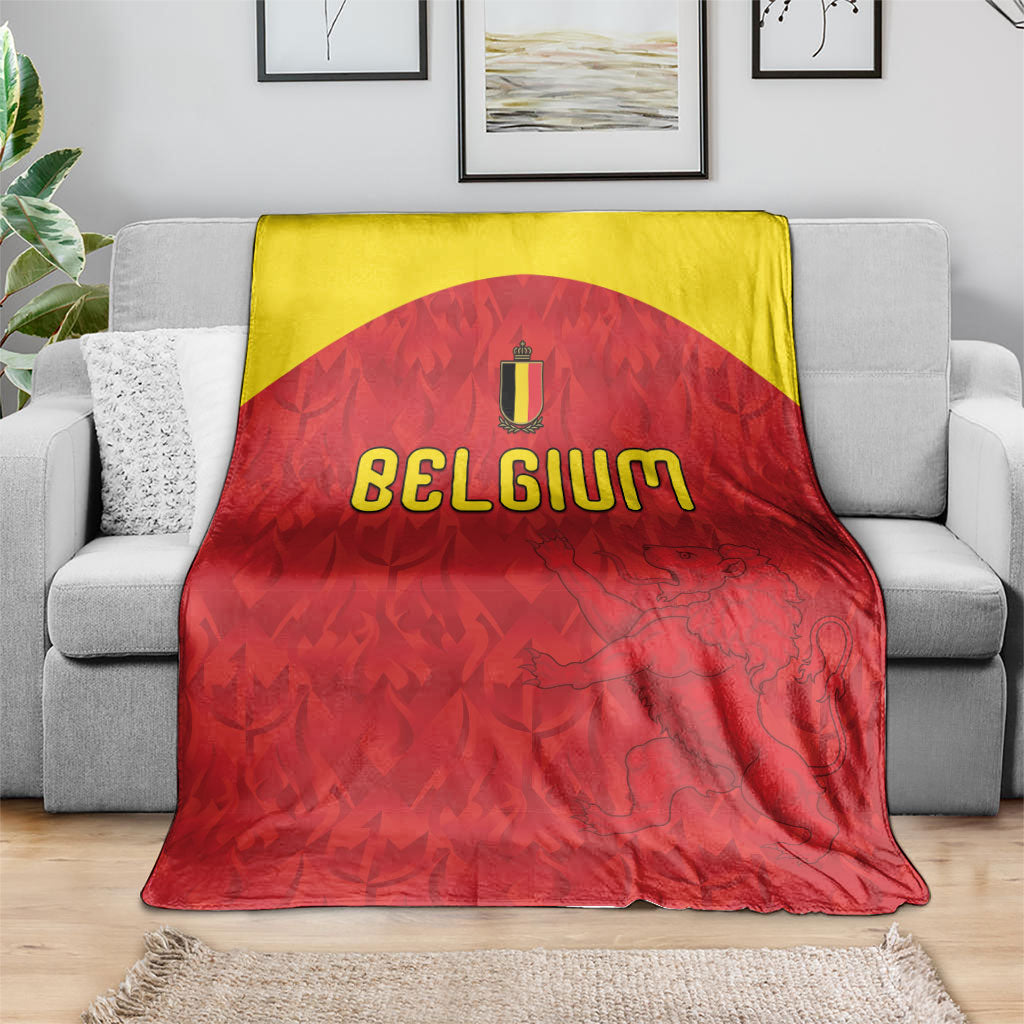 Belgium Football 2026 Blanket Belgian Lion Sporty Style