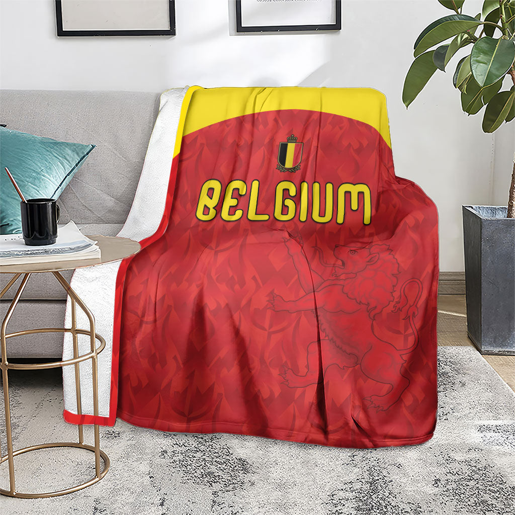 Belgium Football 2026 Blanket Belgian Lion Sporty Style