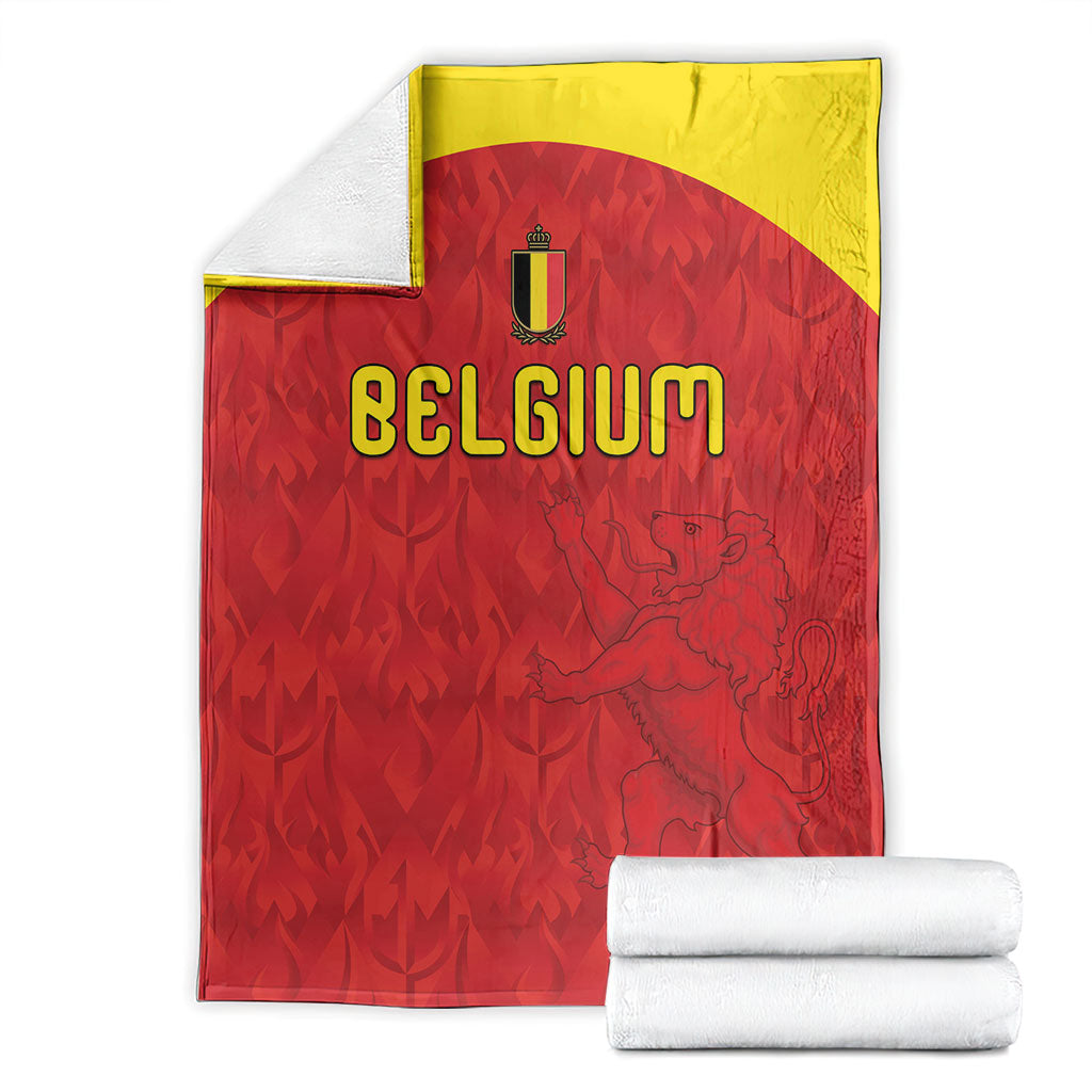 Belgium Football 2026 Blanket Belgian Lion Sporty Style