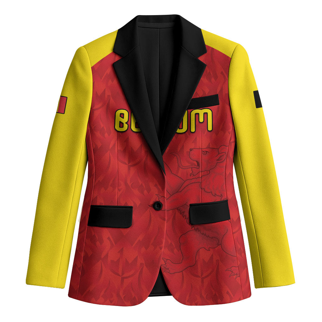 Custom Belgium Football 2026 Blazer Belgian Lion Sporty Style