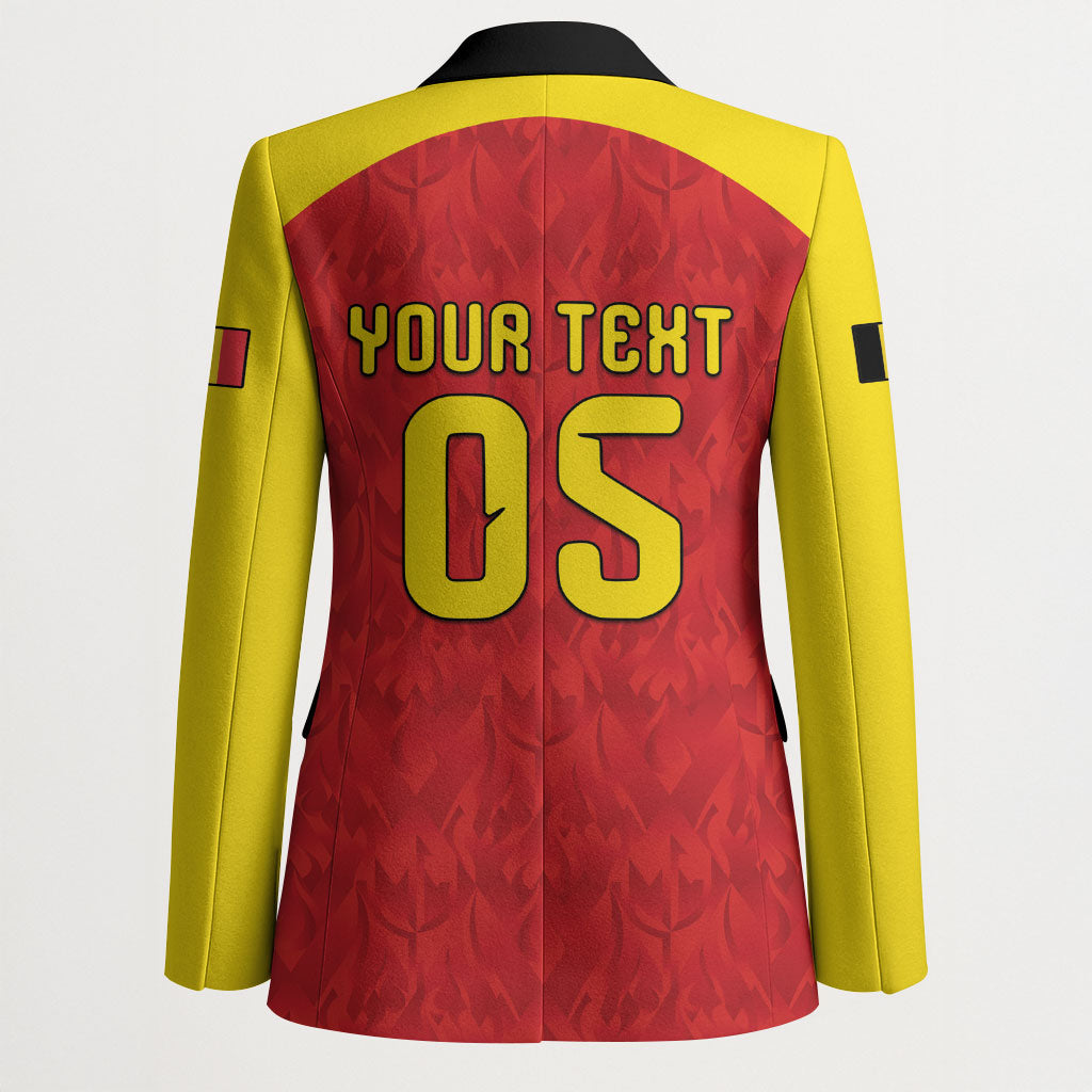 Custom Belgium Football 2026 Blazer Belgian Lion Sporty Style