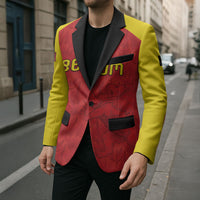 Custom Belgium Football 2026 Blazer Belgian Lion Sporty Style