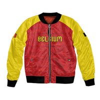 Custom Belgium Football 2026 Bomber Jacket Belgian Lion Sporty Style