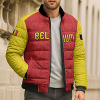 Custom Belgium Football 2026 Bomber Puffer Jacket Belgian Lion Sporty Style