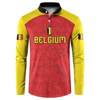 Custom Belgium Football 2026 Button Sweatshirt Belgian Lion Sporty Style