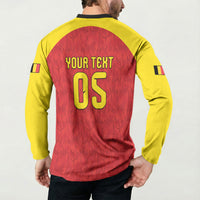 Custom Belgium Football 2026 Button Sweatshirt Belgian Lion Sporty Style