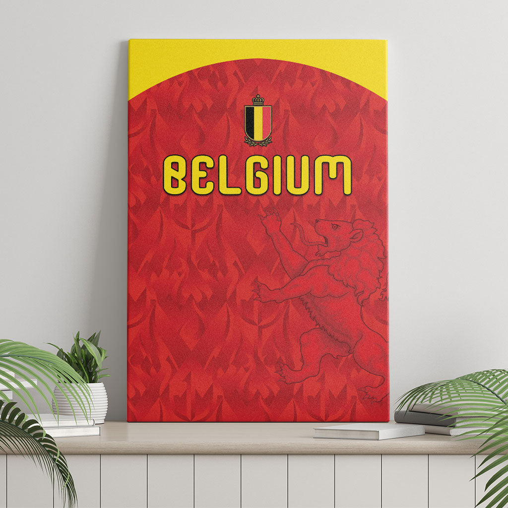 Belgium Football 2026 Canvas Wall Art Belgian Lion Sporty Style