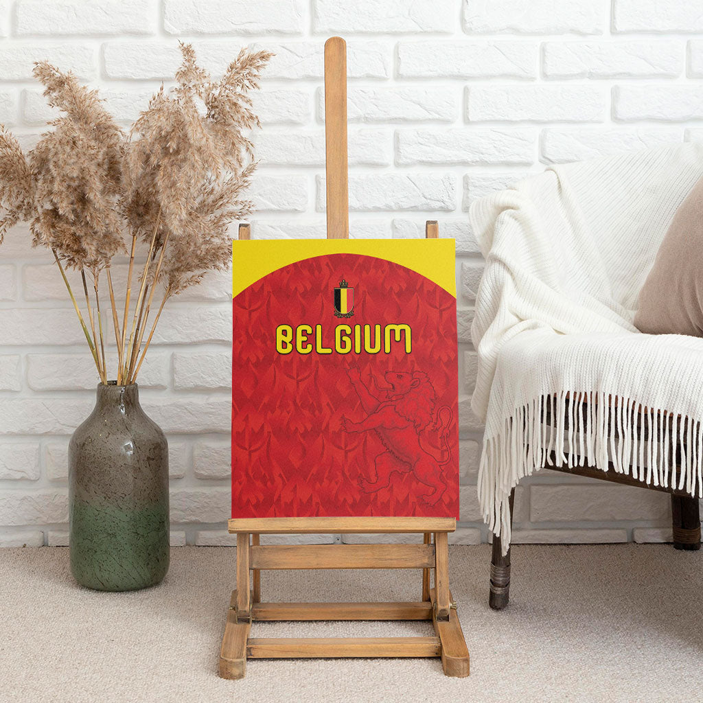 Belgium Football 2026 Canvas Wall Art Belgian Lion Sporty Style
