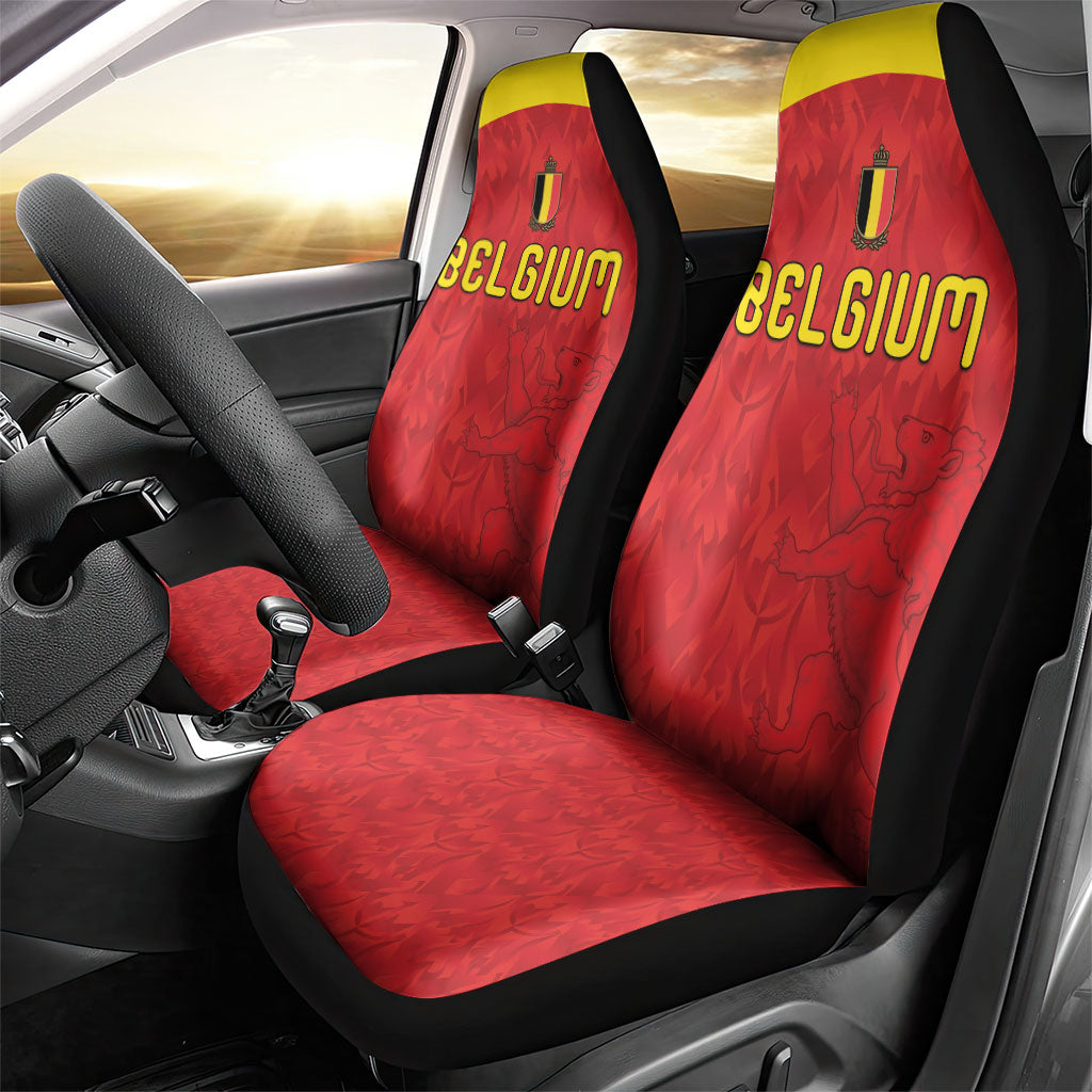 Belgium Football 2026 Car Seat Cover Belgian Lion Sporty Style