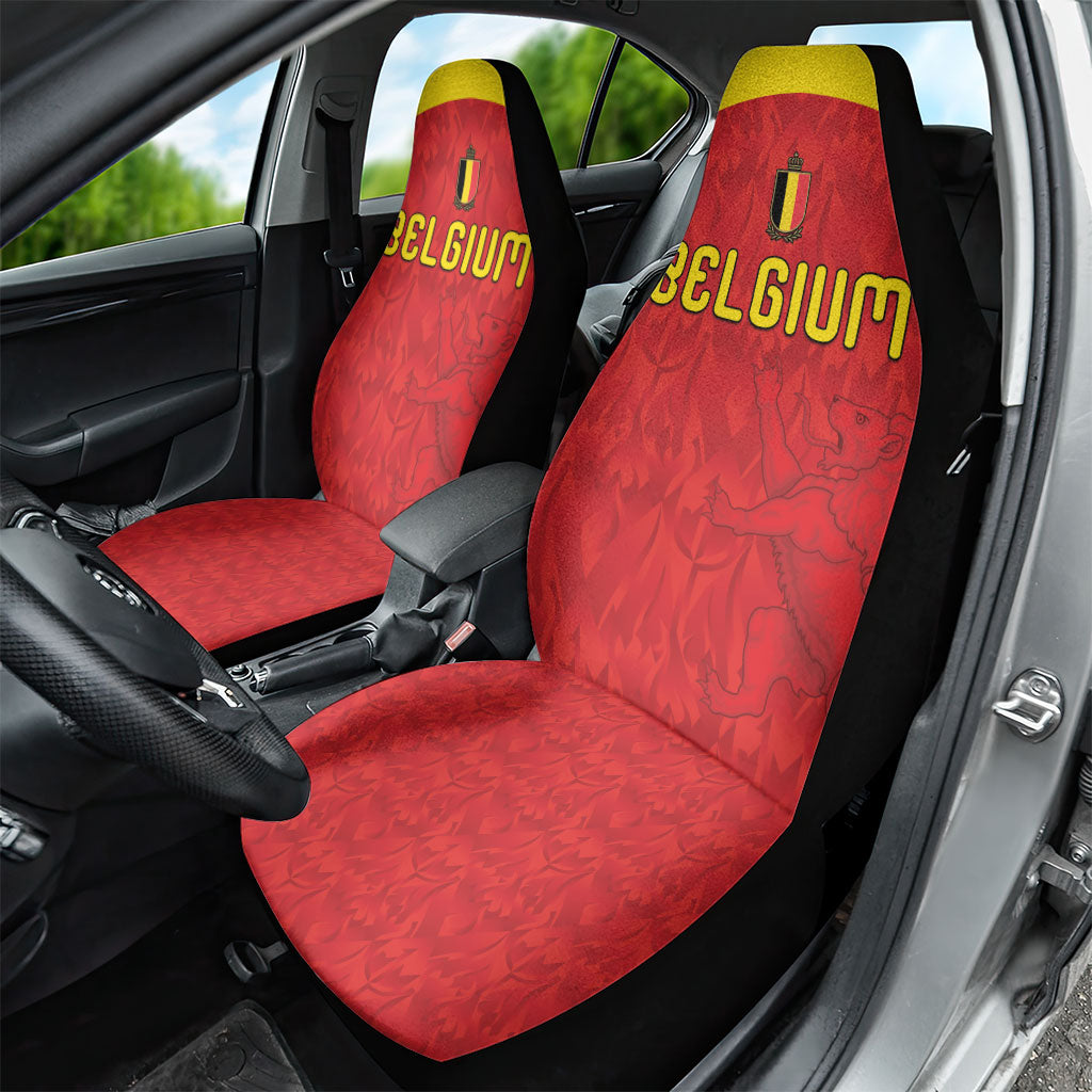 Belgium Football 2026 Car Seat Cover Belgian Lion Sporty Style