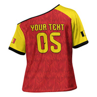 Custom Belgium Football 2026 Cross Shoulder Shirt Belgian Lion Sporty Style