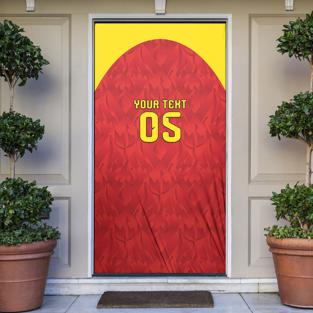 Custom Belgium Football 2026 Door Cover Belgian Lion Sporty Style