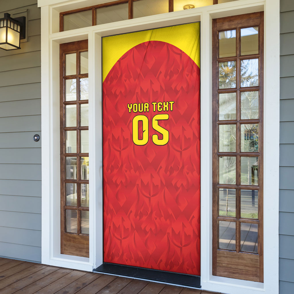 Custom Belgium Football 2026 Door Cover Belgian Lion Sporty Style