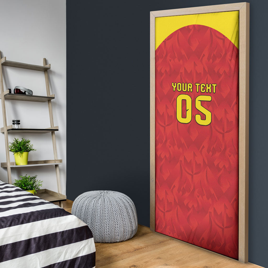 Custom Belgium Football 2026 Door Cover Belgian Lion Sporty Style
