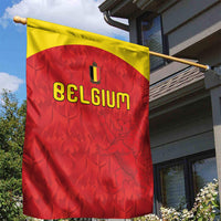 Belgium Football 2026 Garden Flag Belgian Lion Sporty Style